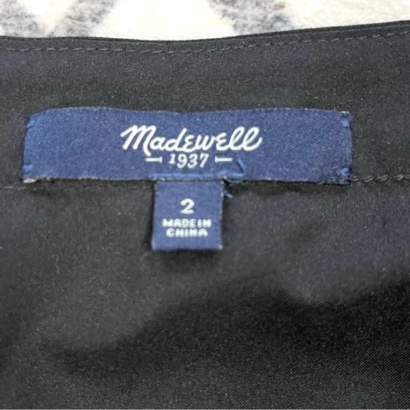 Madewell Black Silk Spaghetti Tank Midi Dress Size 2 - Picture 9 of 10